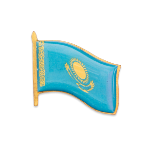 Значок "Флаг Казахстана" - Art4You