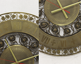 Сувенирные часы с бронзовым литьём